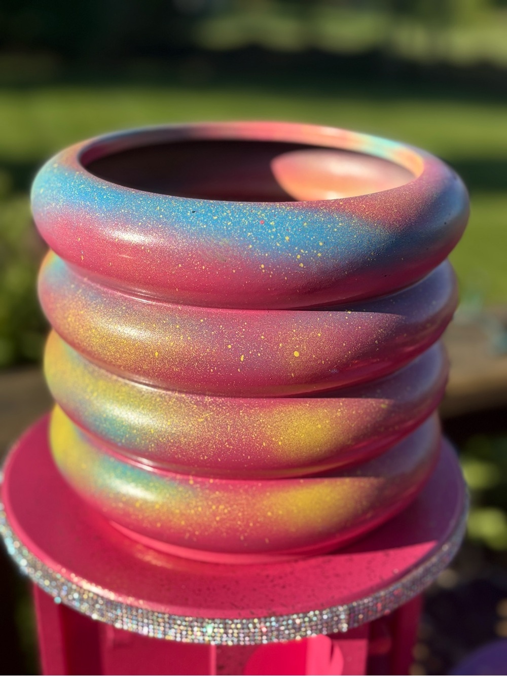 Rainbow splash decorative vase-FREE GIFT w/purchase!